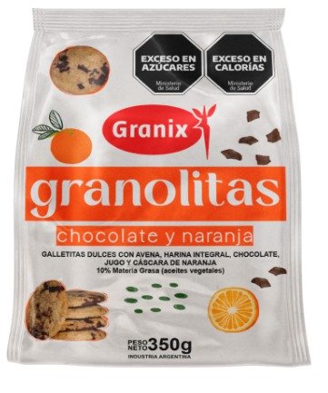 GRANOLITAS Chocolate y Naranja 12 x 150 Gr.GRANIX