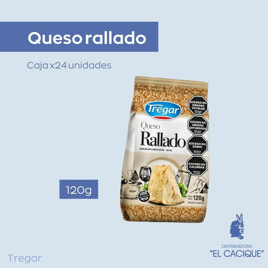 QUESO RALLADO 24 X 120 GRS. TREGAR