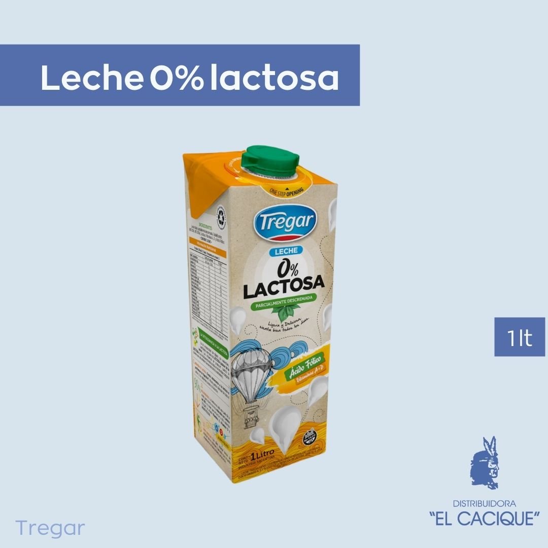 LECHE DESLACTOSADA DESC.12 X 1 LT.TREGAR