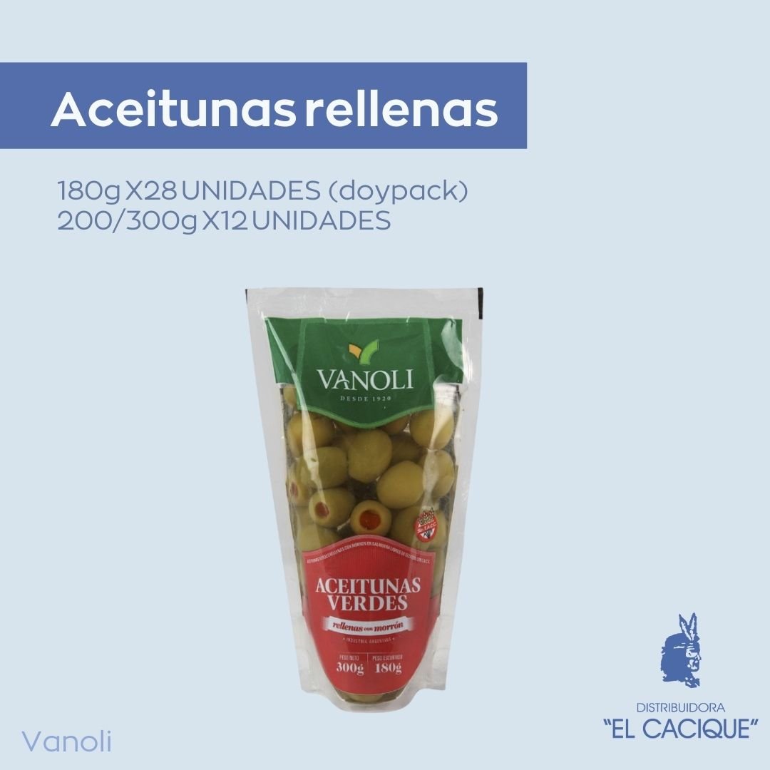 ACEITUNA Rell. Morr.28 x180/300 g.Doypack VANOLI