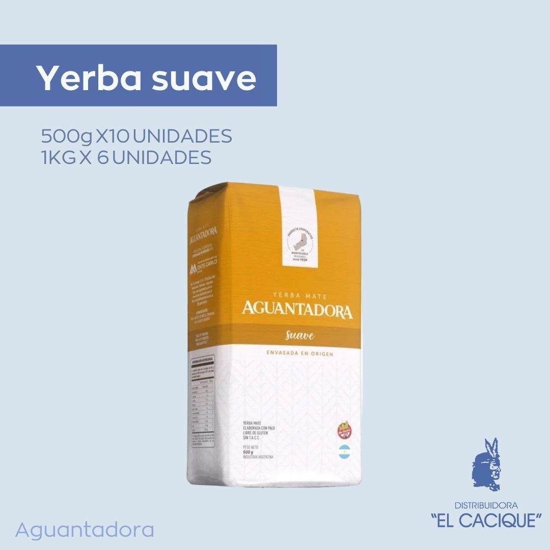 YERBA AGUANTADORA SUAVE C/P 10 x 500 Grs.